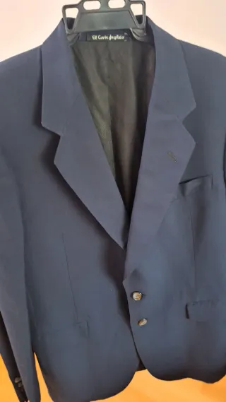 Chaqueta de traje azul El Corte Inglés XL