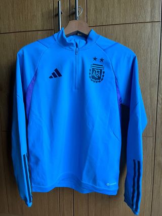 Sudadera Entrenamiento Argentina Adidas Azul Niño