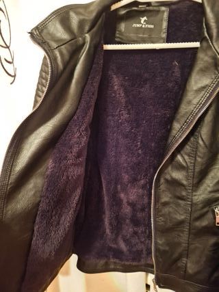 Chaqueta efecto piel mujer