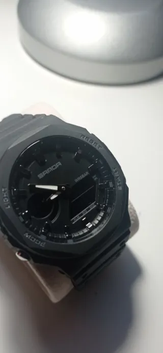 Reloj Deportivo Resina Negro Ligero+ caja regalo