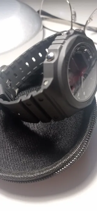 Reloj Deportivo Resina Negro Ligero+ caja regalo