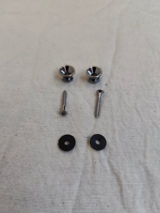 Botones de correa para guitarra/bajo - Plateado