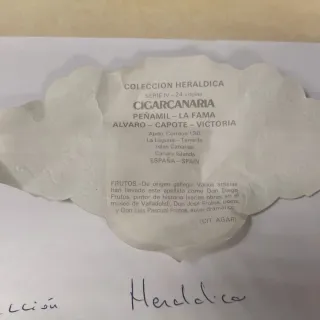Vitolas de puros Alvaro Colección Heráldica