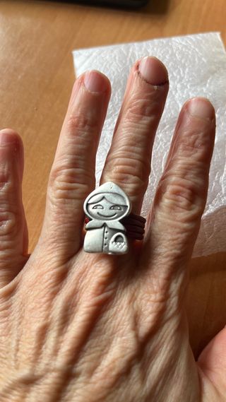 Anillo Caperucita Roja Plata