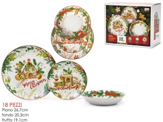 Set piatti Baya Natale 18 pezzi