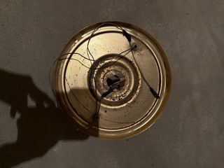 Plafón de cristal dorado