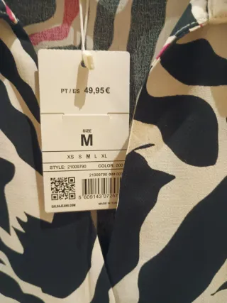 Blusa SALSA JEANS animal print rosa y negro