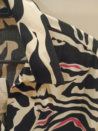 Blusa SALSA JEANS animal print rosa y negro