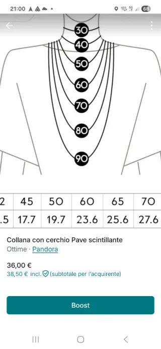 Collana Pandora Cuore e Freccia Argento Rosso