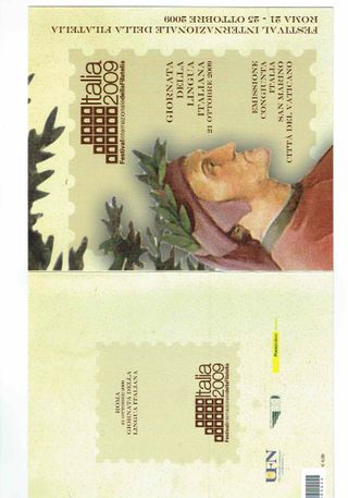 Italia 2009 Francobolli Giornata Lingua Italiana
