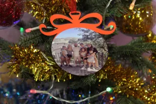 Adornos navideños para el árbol con foto.