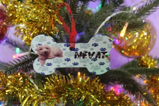 Adornos navideños para el árbol con foto.