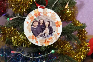 Adornos navideños para el árbol con foto.