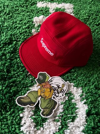 Gorra Supreme Wool Camp Cap Roja