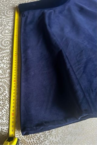 Gonna in velluto blu Made in Italy