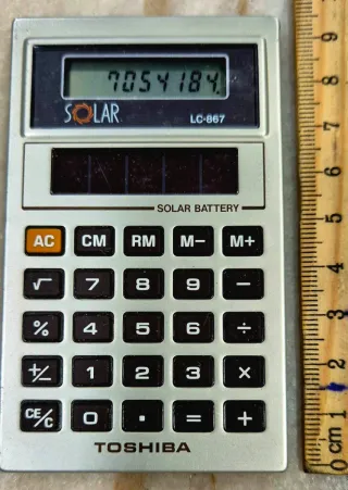Calcolaatrice Toshiba LC-867 Solare Vintage