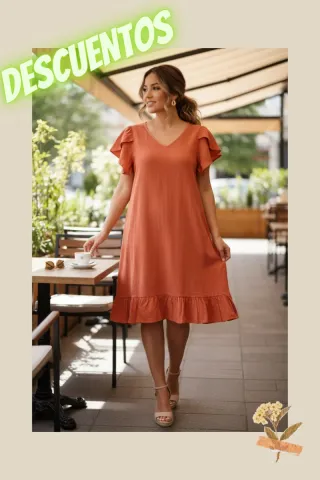 Vestido Terracota Talla XL