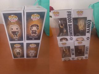 Lote 4 funko: eowyn 1743+frodo 444+legolas 628+gollum 528