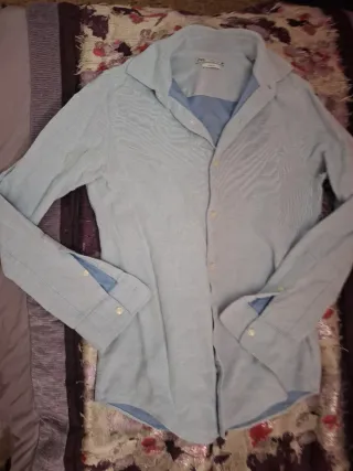 Camisa Zara Hombre Talla M Azul