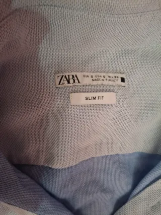 Camisa Zara Hombre Talla M Azul