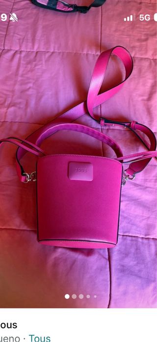 Bolso bombonera Tous rosa.