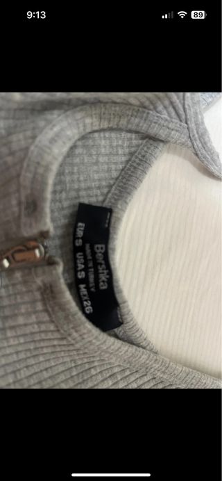 Vestido Bershka gris con cremallera