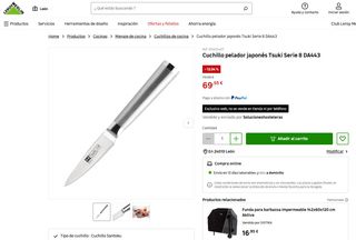 Cuchillo pelador Tsuki japonés nuevo
