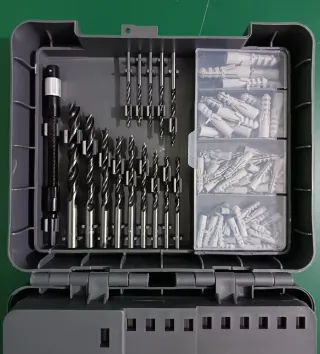 Juego de Brocas, Puntas, Tacos, etc. 204 Piezas