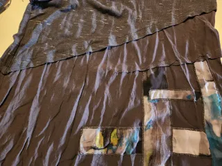 Vestido/Túnica Mujer Negro Multicolor