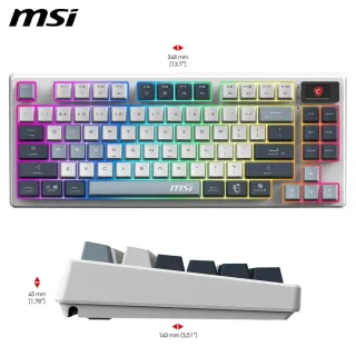 Teclado MSI GK600 TKL Wireless Mecánico