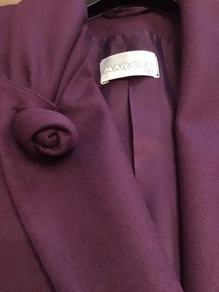 Completo donna viola giacca e gonna