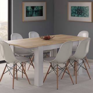 Mesa Comedor Kendra Extensible. Roble Canadian y