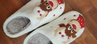 Ciabatte natalizie con renna