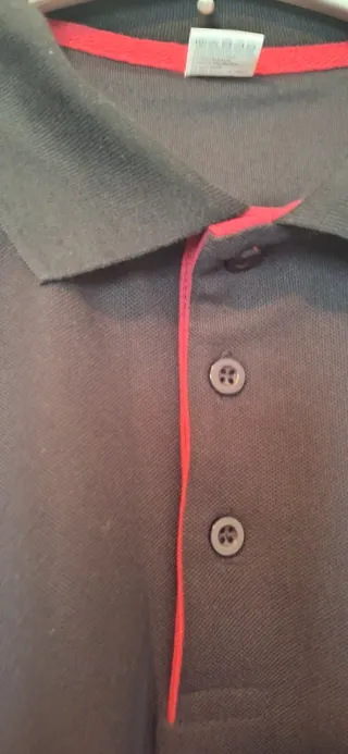 Polo nero uomo manica lunga