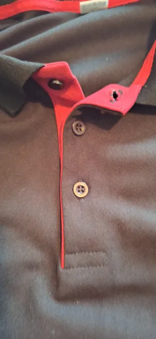 Polo nero uomo manica lunga