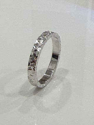 Sorprendente anillo de Plata con Diseño de Hielo