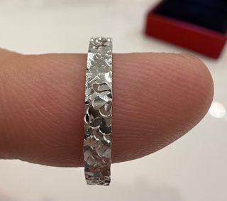 Sorprendente anillo de Plata con Diseño de Hielo