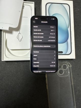 iPhone 15 Azul 128GB con factura