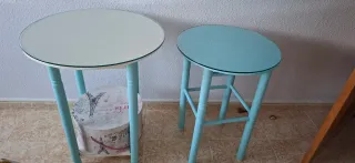 2 Mesas Auxiliares con Cristales