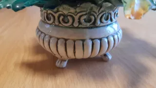 Centrotavola Capodimonte Fiori Ceramica