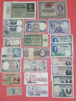 Lote Billetes Españoles y Extranjeros