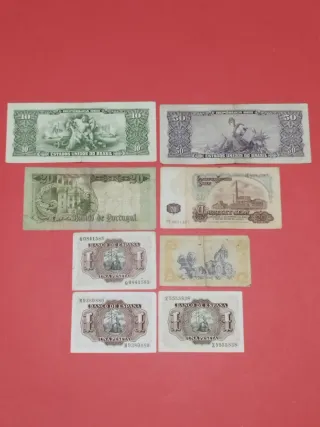 Lote Billetes Españoles y Extranjeros