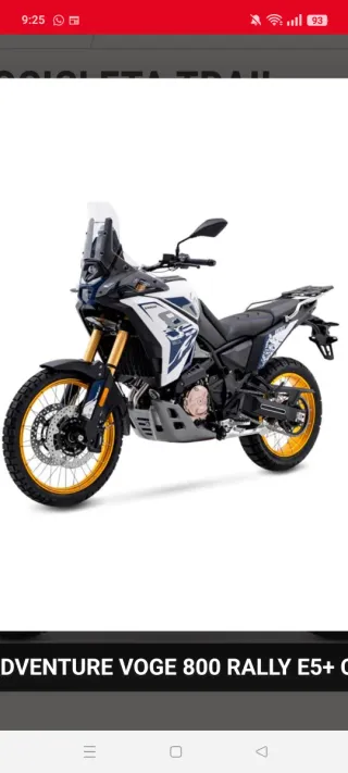 Moto Voge 800 Rally Blanca Azul