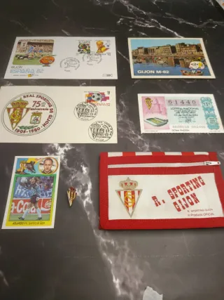 Lote Sporting Gijón España 82 - fútbol retro