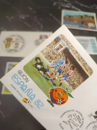 Lote Sporting Gijón España 82 - fútbol retro