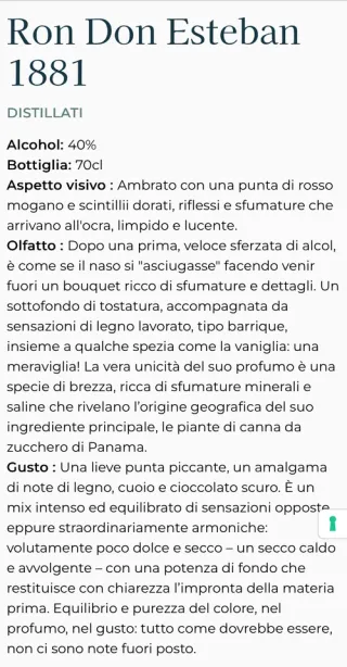 Don Esteban 1881 Añejo 18 Ron de Panama