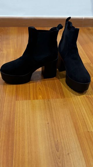 Botas plataforma negras mujer Talla 38