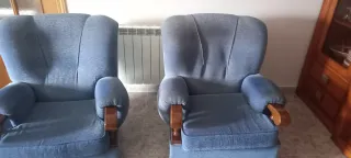 Divano e poltrone in tessuto in ottime condizioni