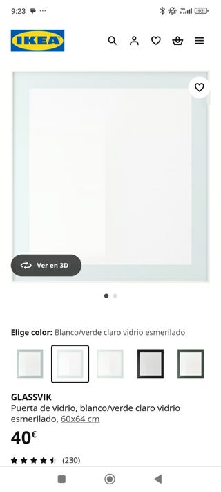 4 Puertas GLASSVIK Besta Blancas Nuevas