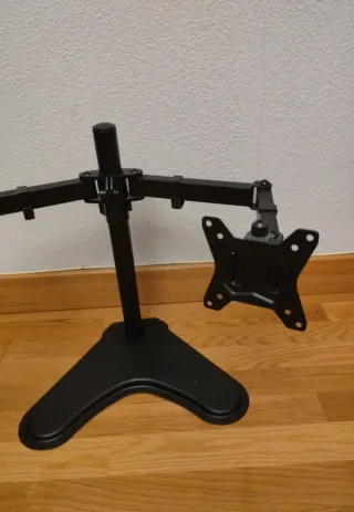 Soporte Doble Monitor Universal Negro